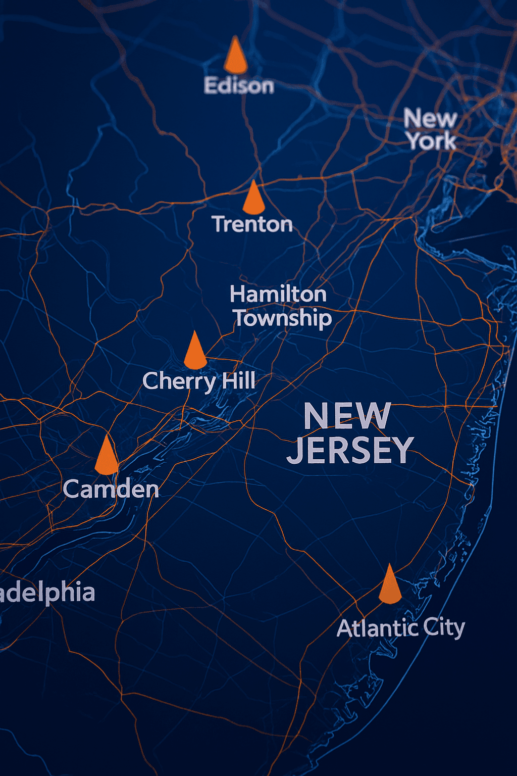 Find Tractor trailer truck commercial fleet equipment parking and storage New Jersey Edison, Elizabeth, Berlin, Newark, Kenilworth,Trenton,Jackson Township, New Brunswick, Delran, Piscataway, Woodland 