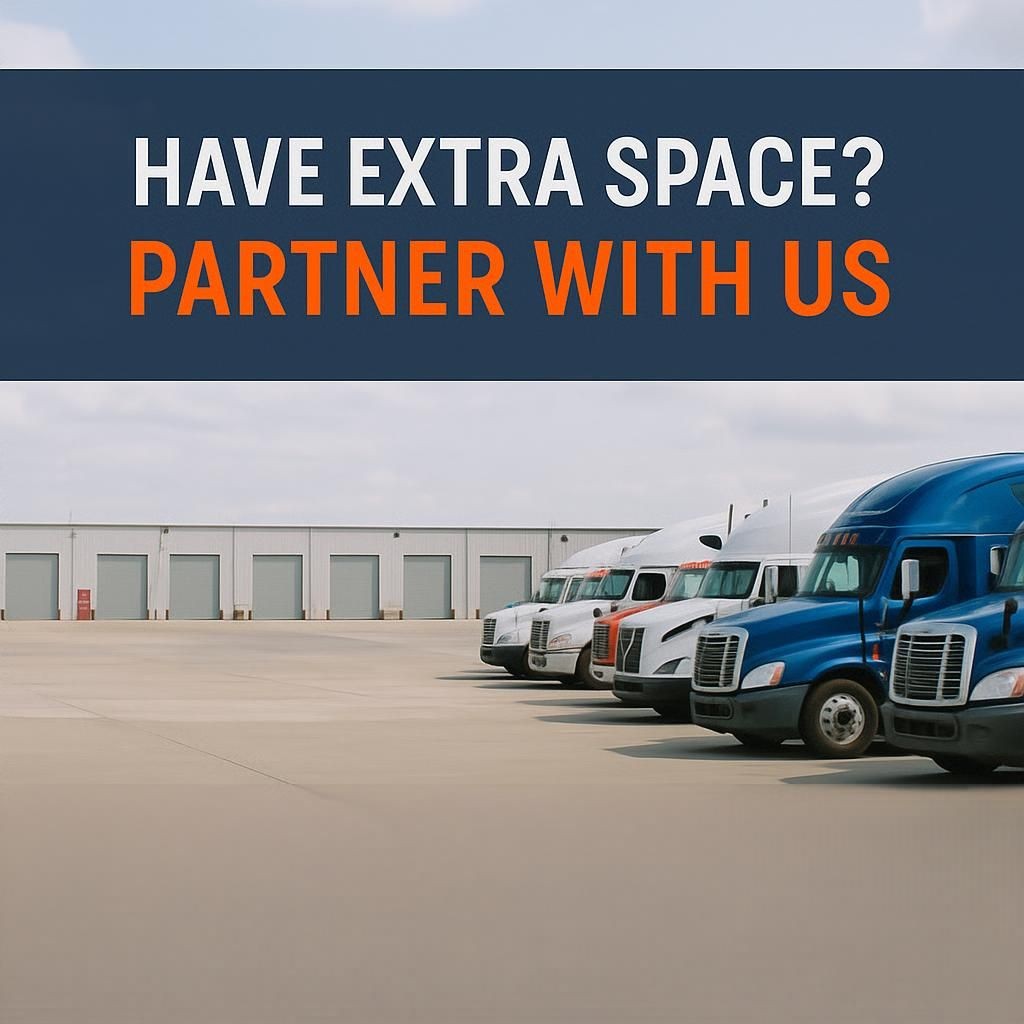 Turn unused lots, yards, or industrial space into steady revenue. Truck Parking Source connects you with fleets nationwide looking for secure, reliable parking and storage.