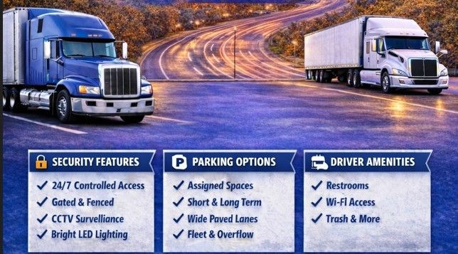 Find Secure Tractor Trailer parking along I‑84, I‑90, and major agricultural freight routes. Serving Boise, Nampa, and Idaho Falls Truckparkingsource.com